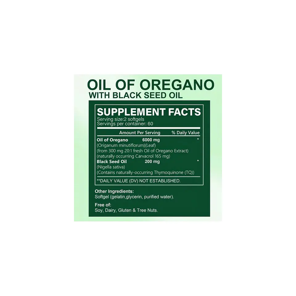 Aceite De Orégano Con Carvacrol Potenciado 6000 Mg 120 Caps 2