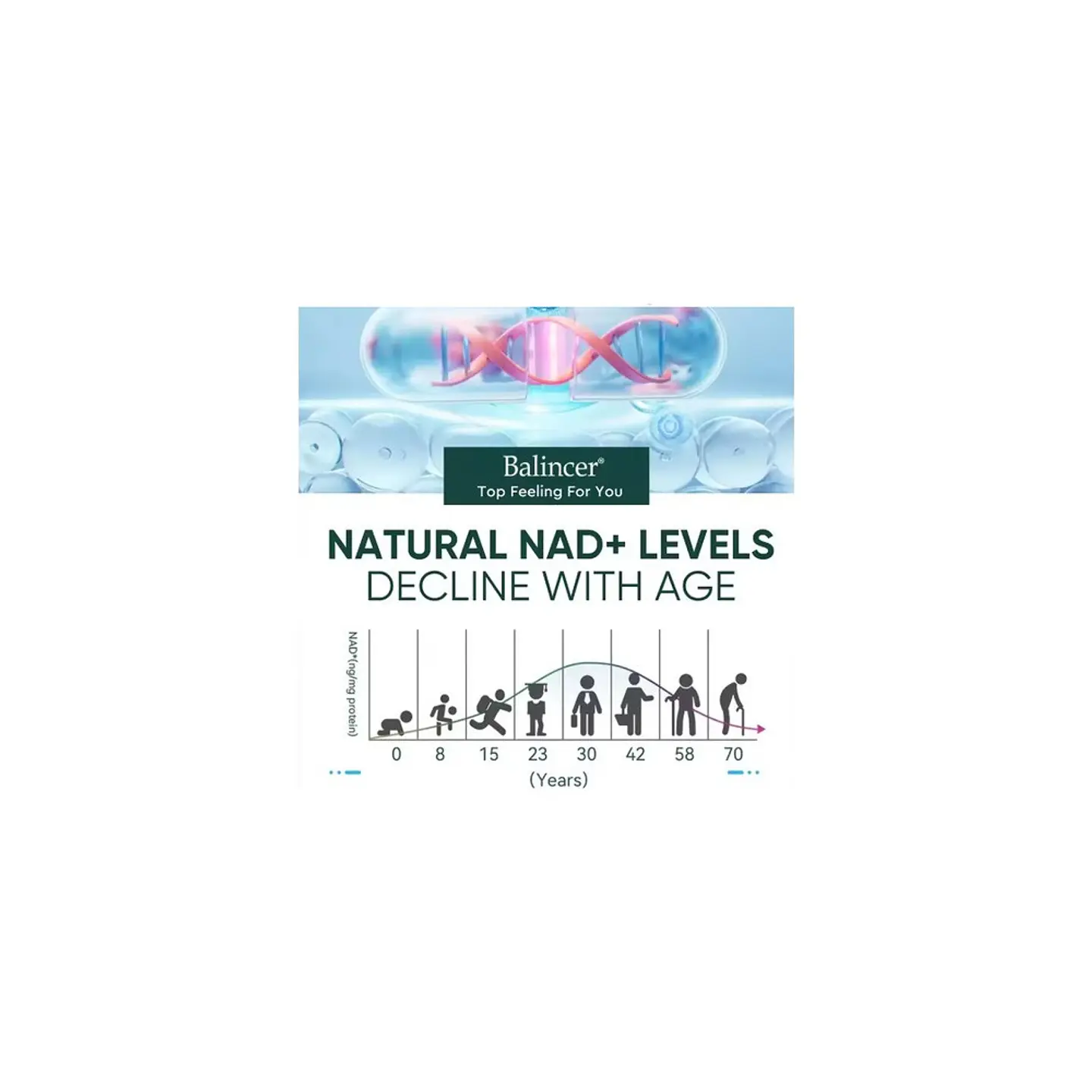 NAD+ Resveratrol Balincer 120 Cápsulas 6