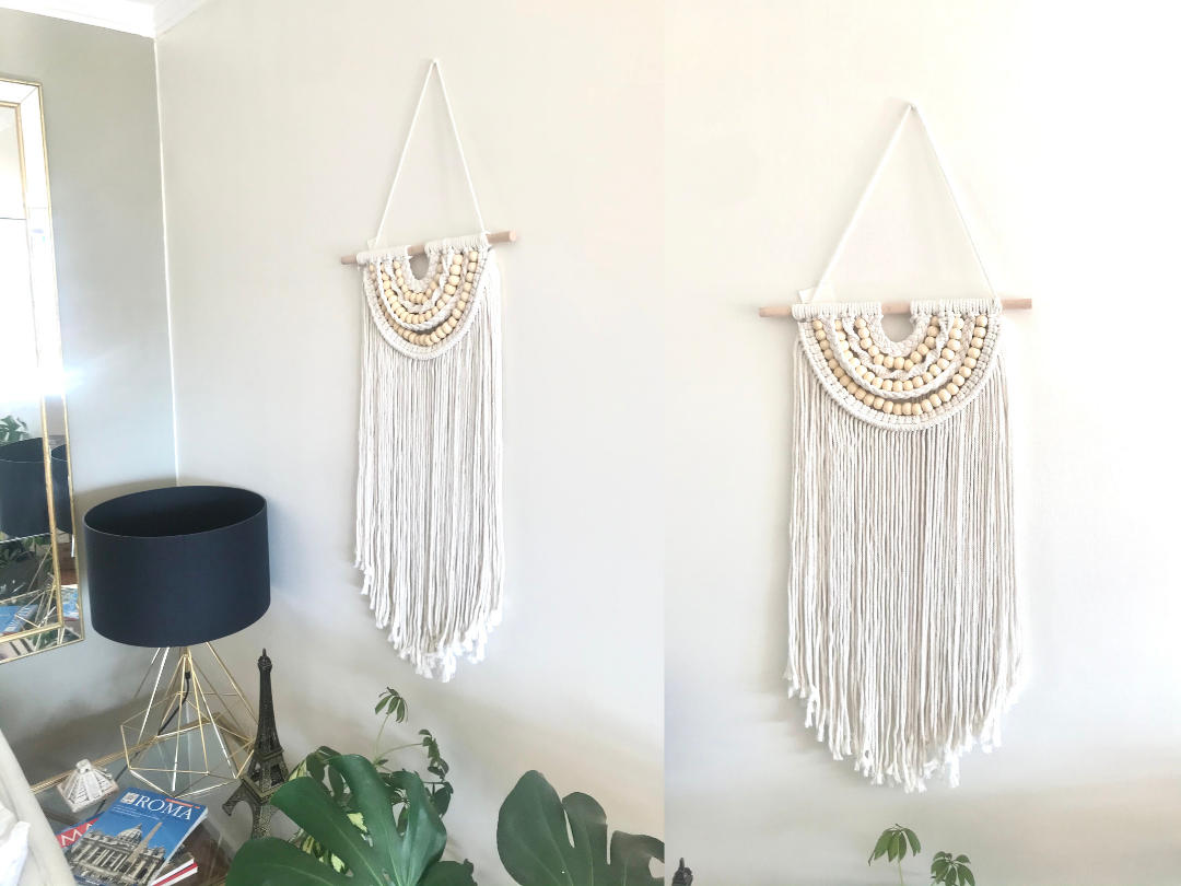 Macrame estilo boho con argollas