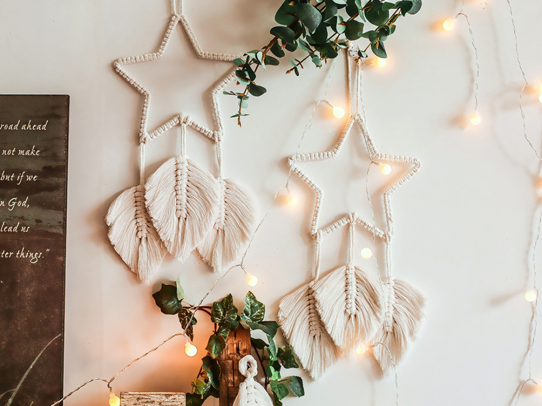 Macramé estilo boho estrella