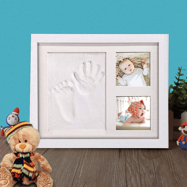  Kit de recuerdo de huellas de bebé – Marco de fotos