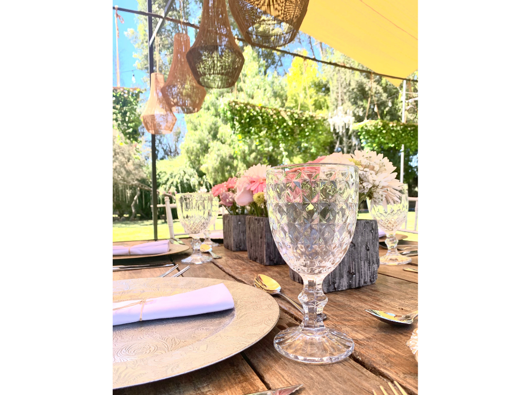 Set de 6 copas transparente pinapple 300 cc