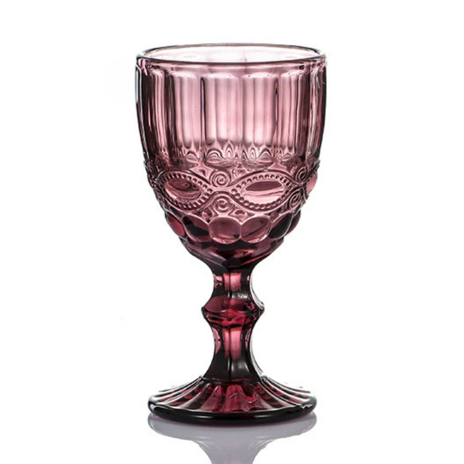 Set de 6 copas Purpura 300cc Modelo Flor