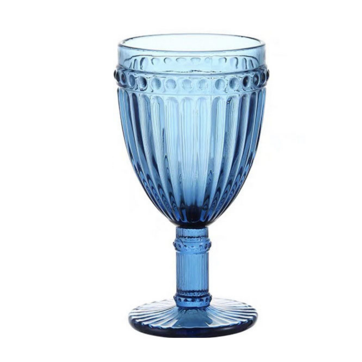 Set de 6 copas azul 300cc Modelo Vertical