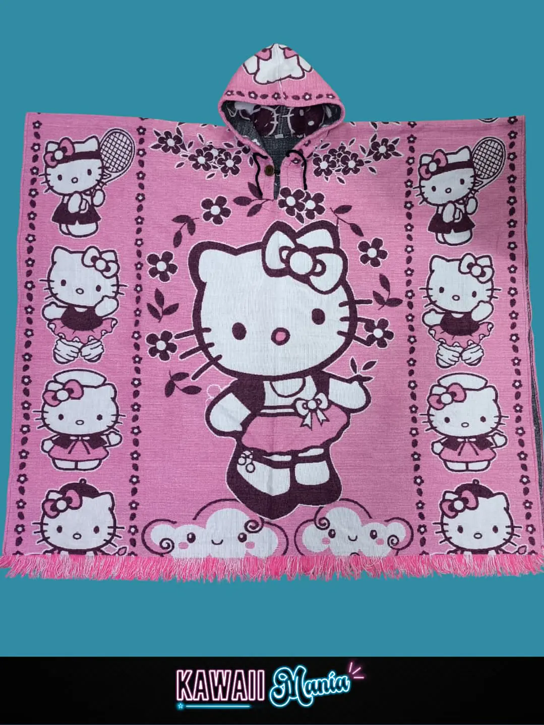 Poncho Hello Kitty (Rosado Pastel) 1