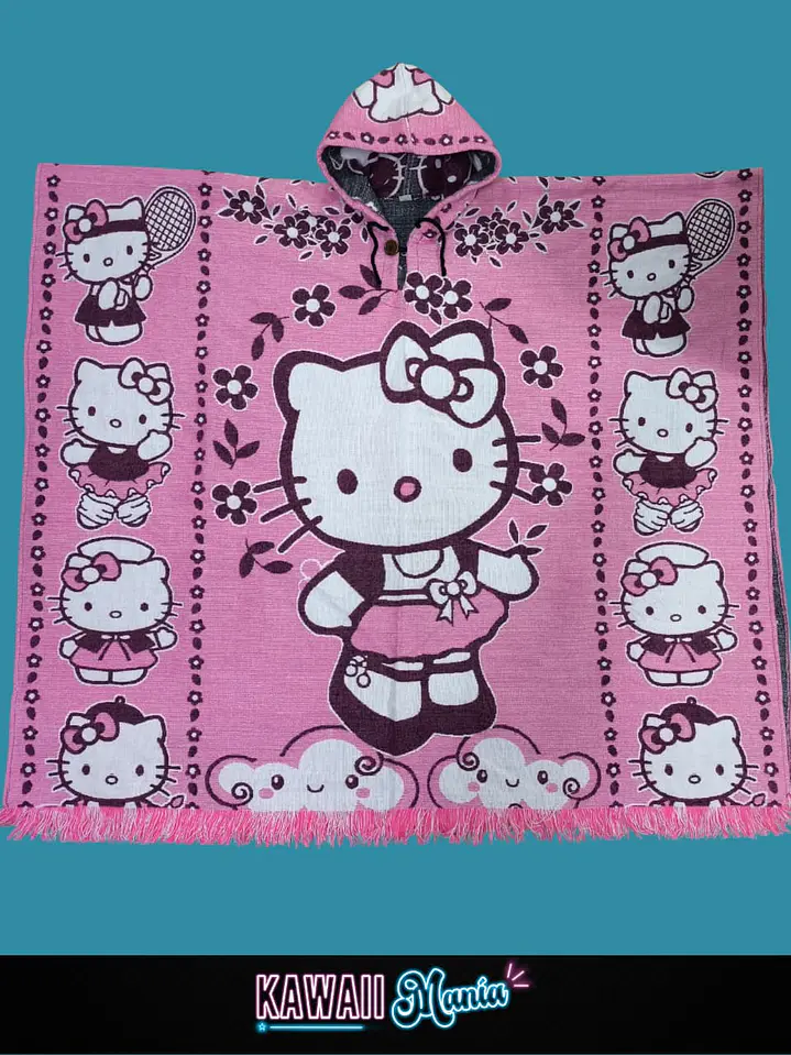 Poncho Hello Kitty (Rosado Pastel) 1