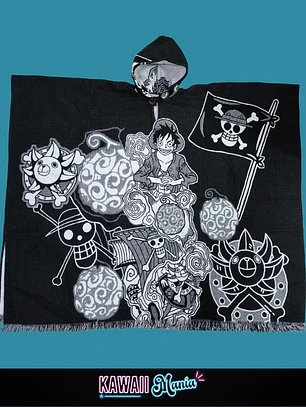 Poncho One Piece Luffy Frutas