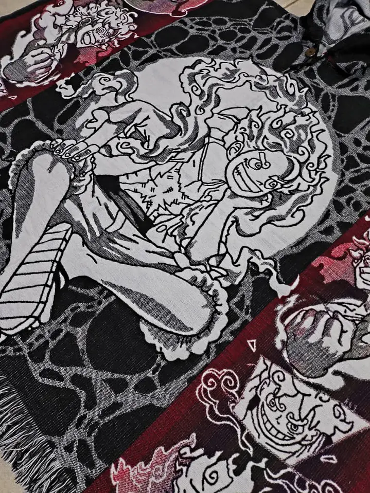 Poncho One Piece Luffy Gear 5 (Rojo) 2