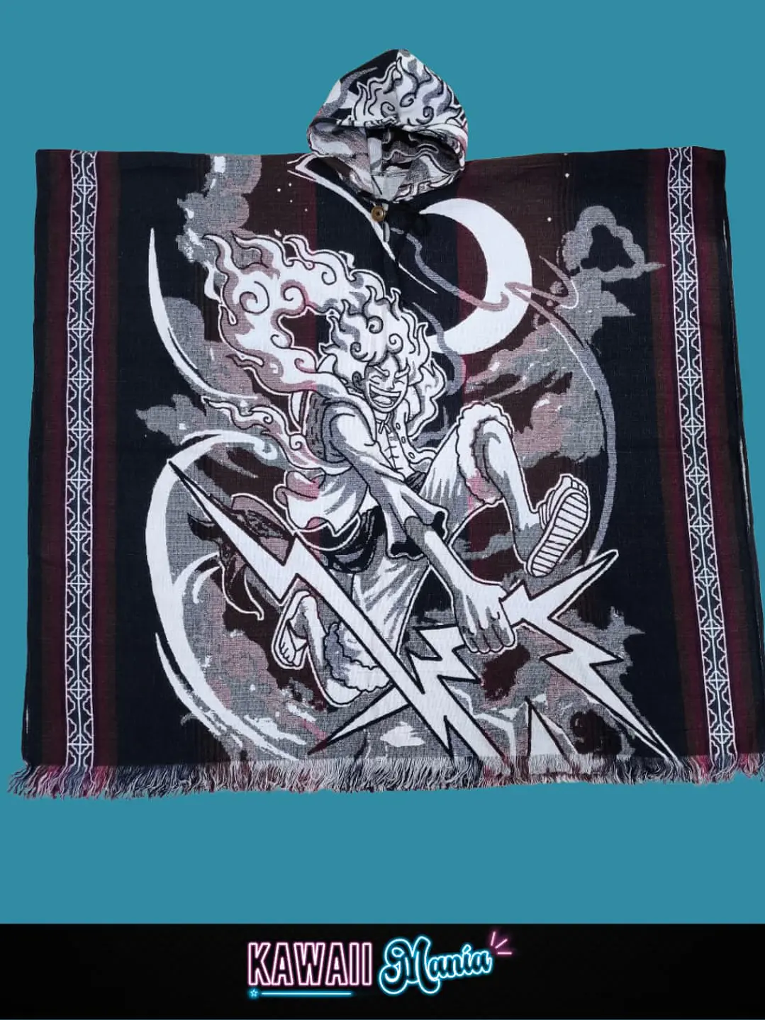 Poncho One Piece Luffy Gear 5 (Rojo) (N°2) 1
