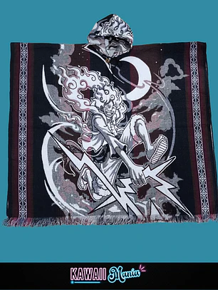 Poncho One Piece Luffy Gear 5 (Rojo) (N°2)