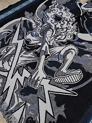 Poncho One Piece Luffy Gear 5 (azul) (N°2)