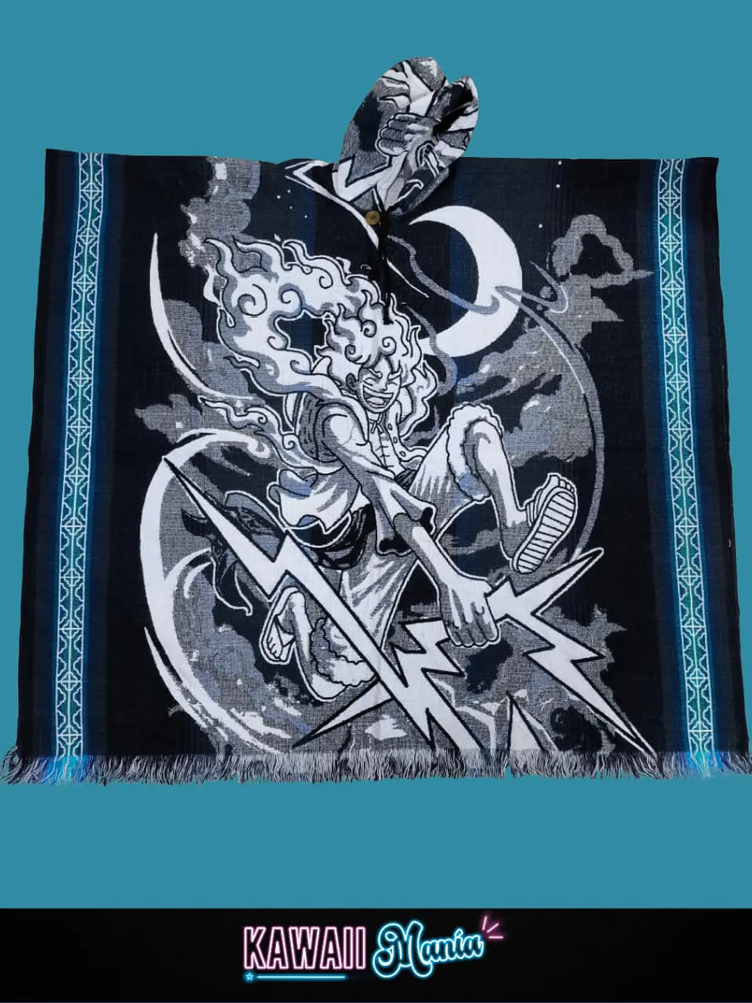 Poncho One Piece Luffy Gear 5 (azul) (N°2) 1