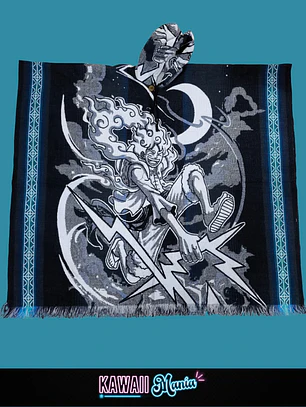 Poncho One Piece Luffy Gear 5 (azul) (N°2)