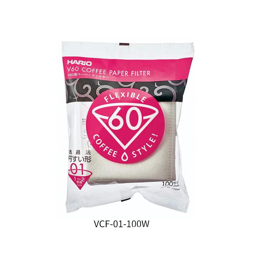 V60 Filtro de papel blanco 01 - 100 Und 1