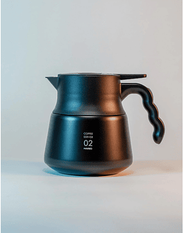 Hario Server Térmico V60 PLUS 600 ml Acero Inoxidable Negro