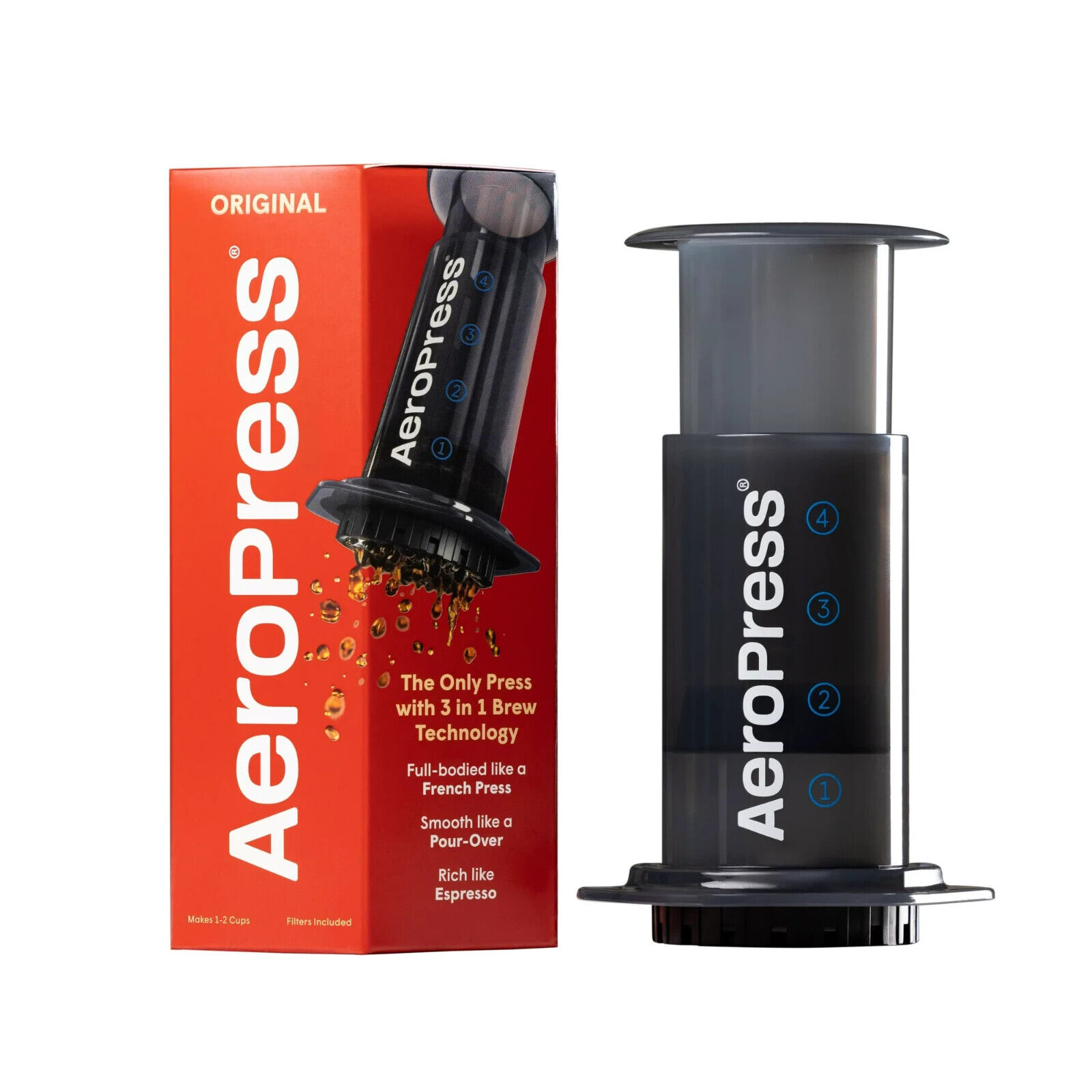 AeroPress + 350 Micro-filtros + Accesorios