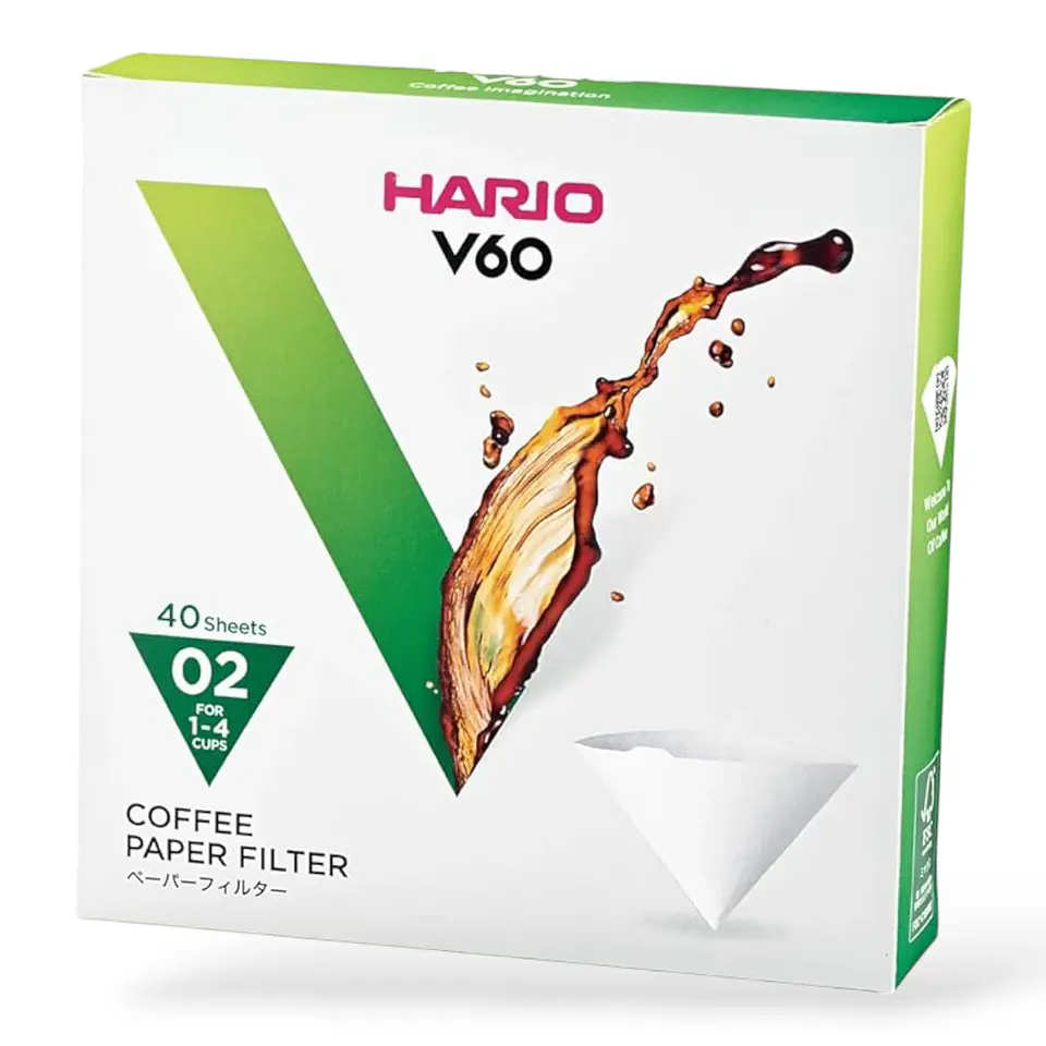 V60 Filtro de papel blanco 02 - 40 Und 1