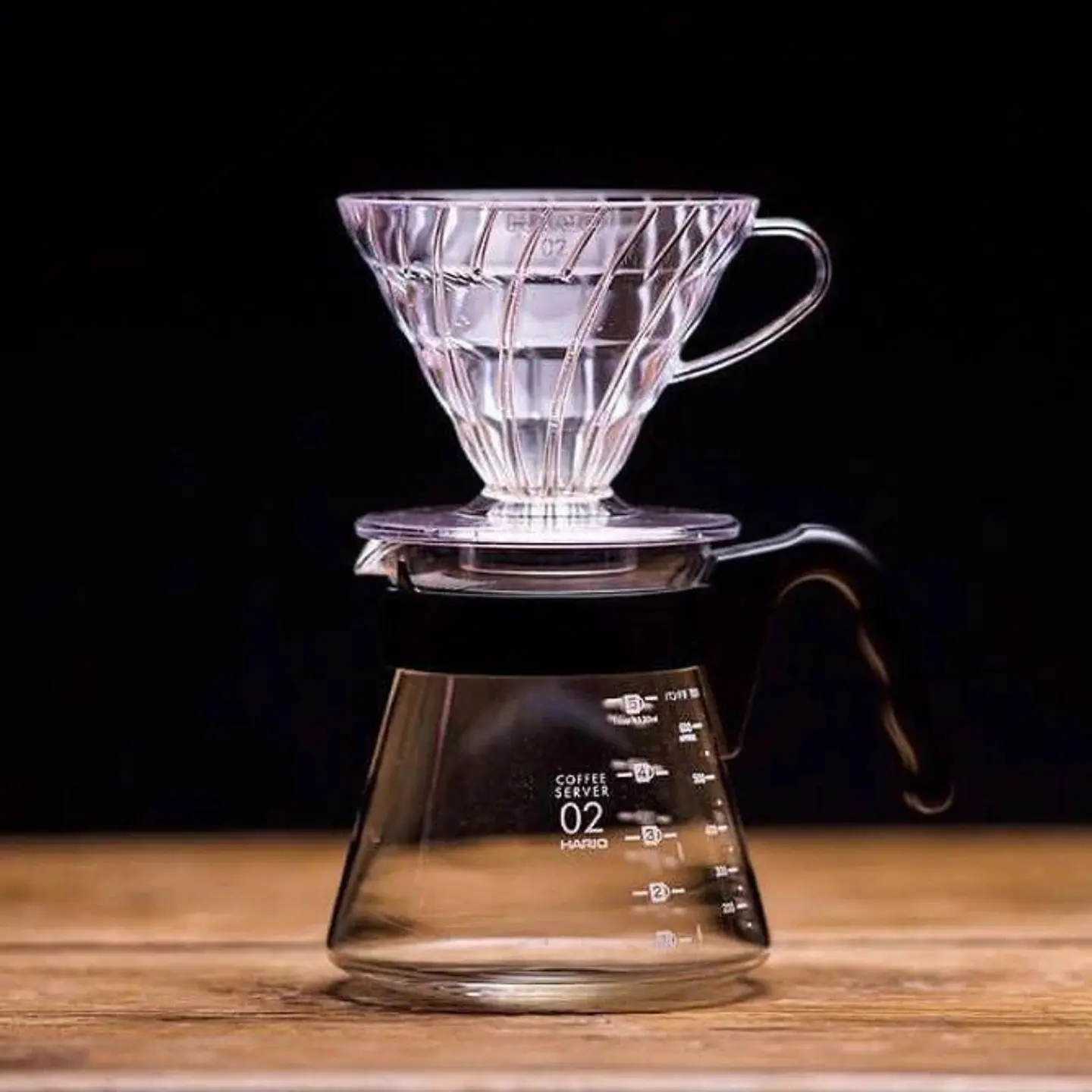V60 Hario Server Set 02 Transparente 2