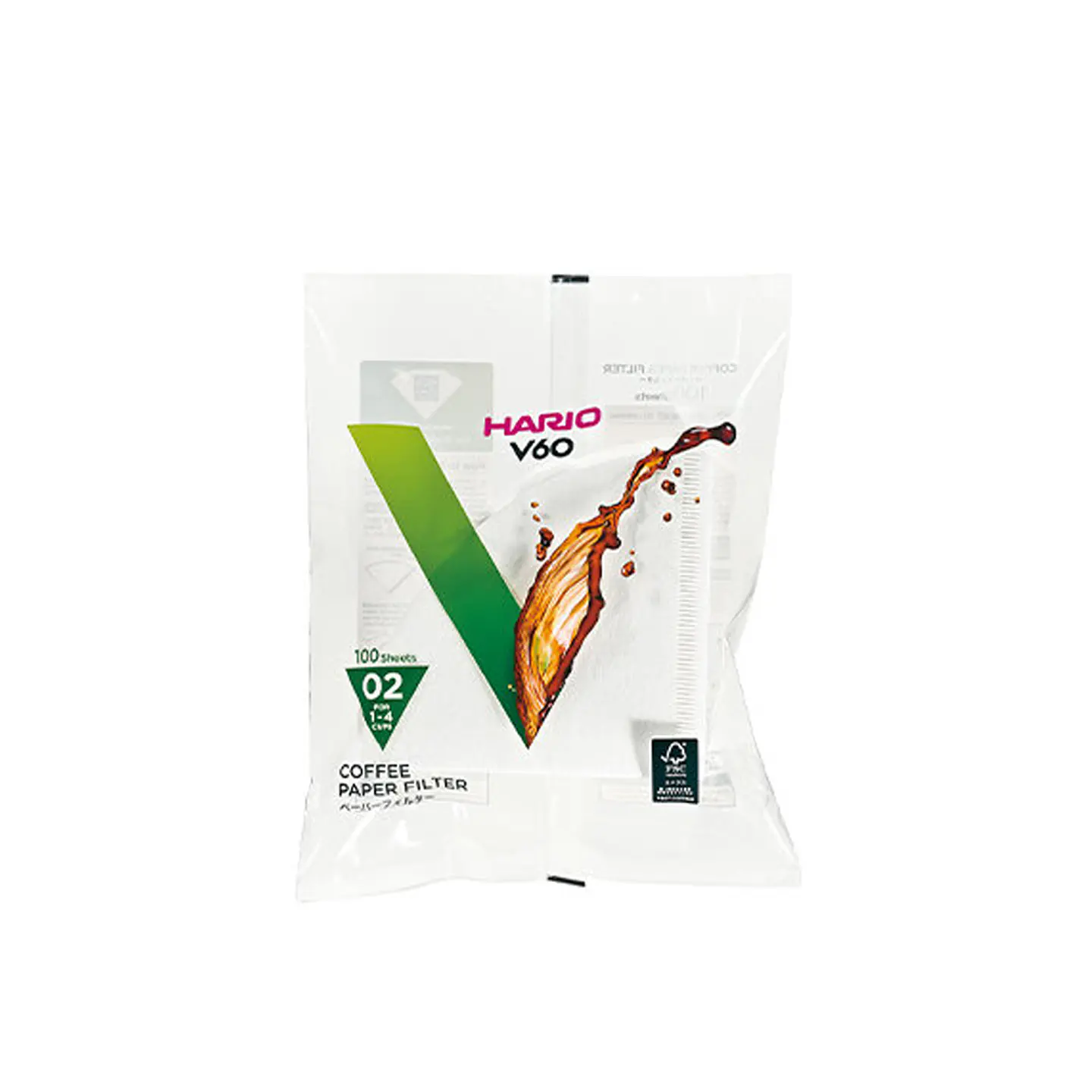 V60 Filtro de papel blanco 02 - 100 Und 1