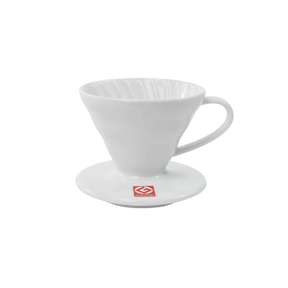 V60 Dripper Cerámica 02 Hario (Blanco / Rojo) 3