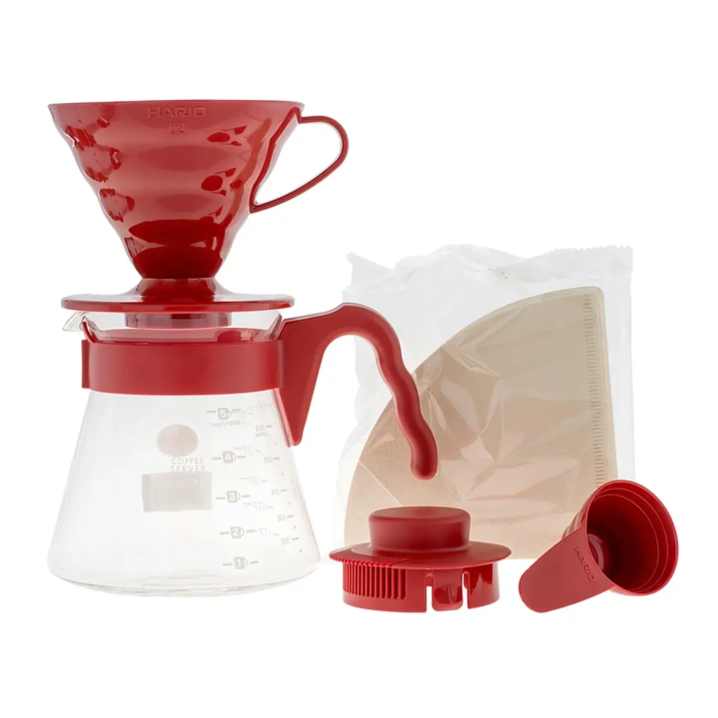 V60 Hario Server Set 02 Rojo 1