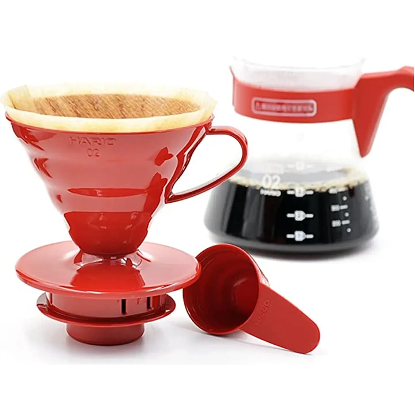 V60 Hario Server Set 02 Rojo 2