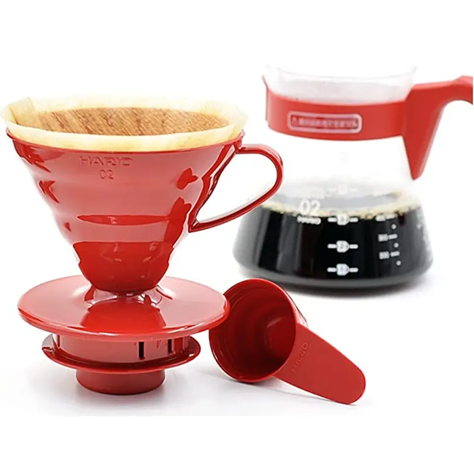 V60 Hario Server Set 02 Rojo 2
