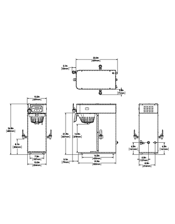 Percolador de Café BUNN ICBA CE, 220-240V EURO 