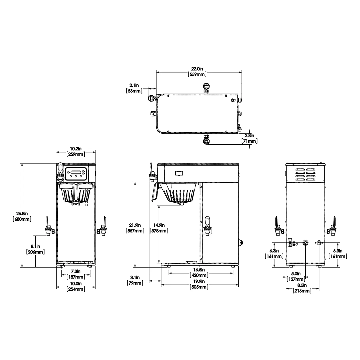 Percolador de Café BUNN ICBA CE, 220-240V EURO  2