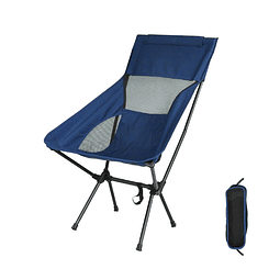 Silla Plegable Moon Alta Camping Azul