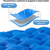 Colchoneta Inflable F12 con Almohada Azul 6.5cm