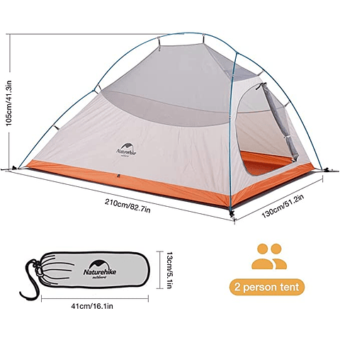 Carpa Cloud Up Naranja 2 Personas - 3 Estaciones