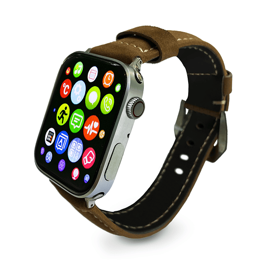 Smartwatch Hpro7 (CORREAS CUERO Y RESINA NEGRA)