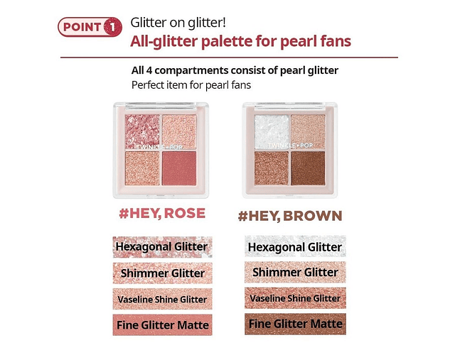 Pearlflex Glitter Eye Palette Sombra Coreana