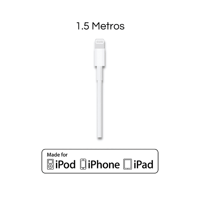 Cargador completo para iPhone - 1.5 Metros - Carga rápida