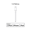 Cable USB Lightning Carga Rápida para iPhone - 1.5 Metros