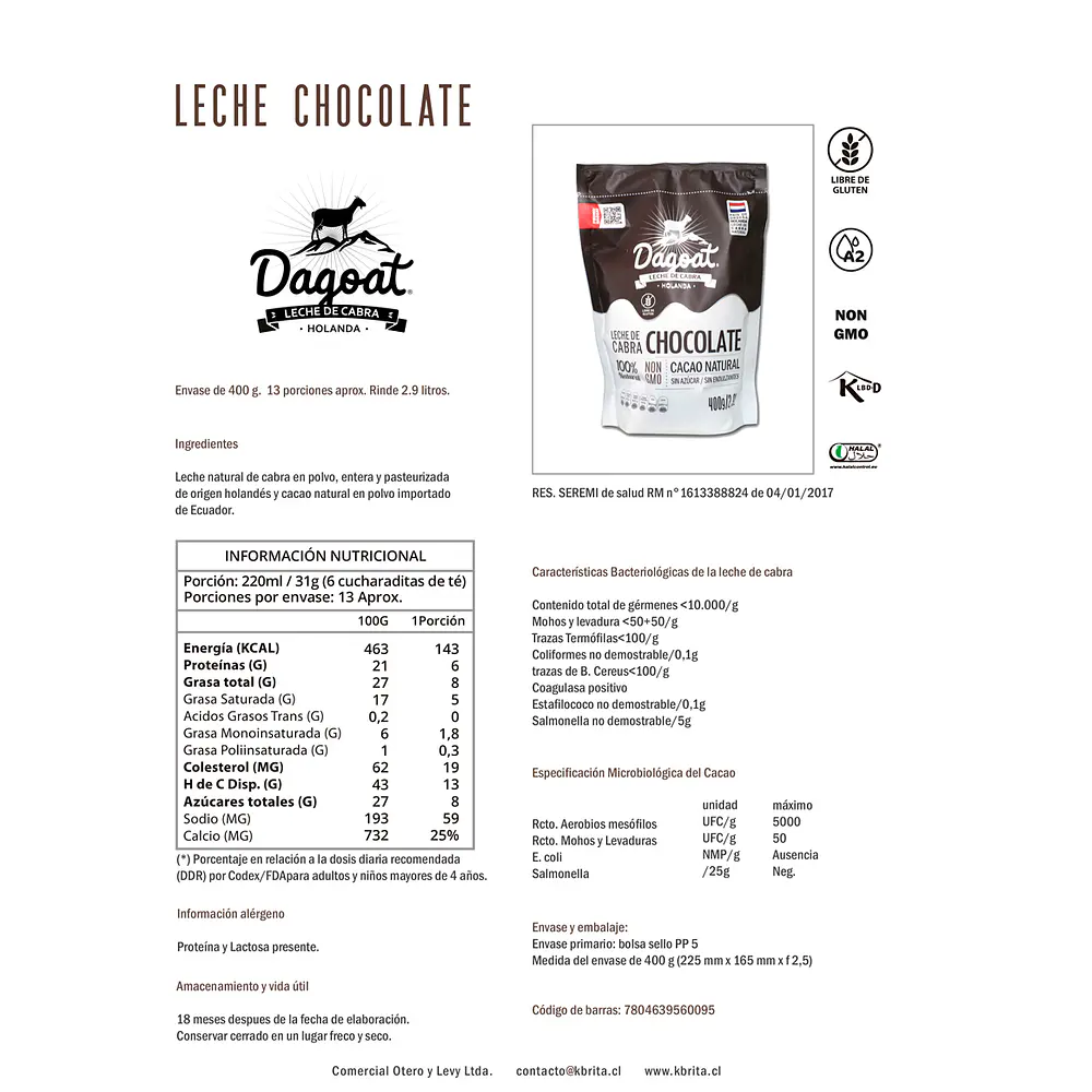 Leche Chocolate | 400 grs