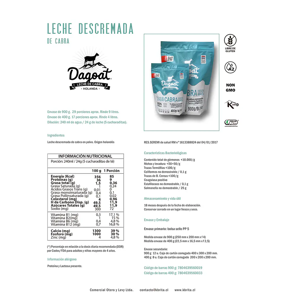 Leche Descremada | 900 grs