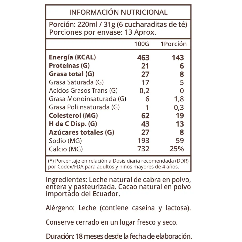 Leche Chocolate | 400 grs