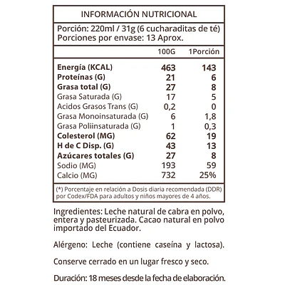Leche Chocolate | 400 grs