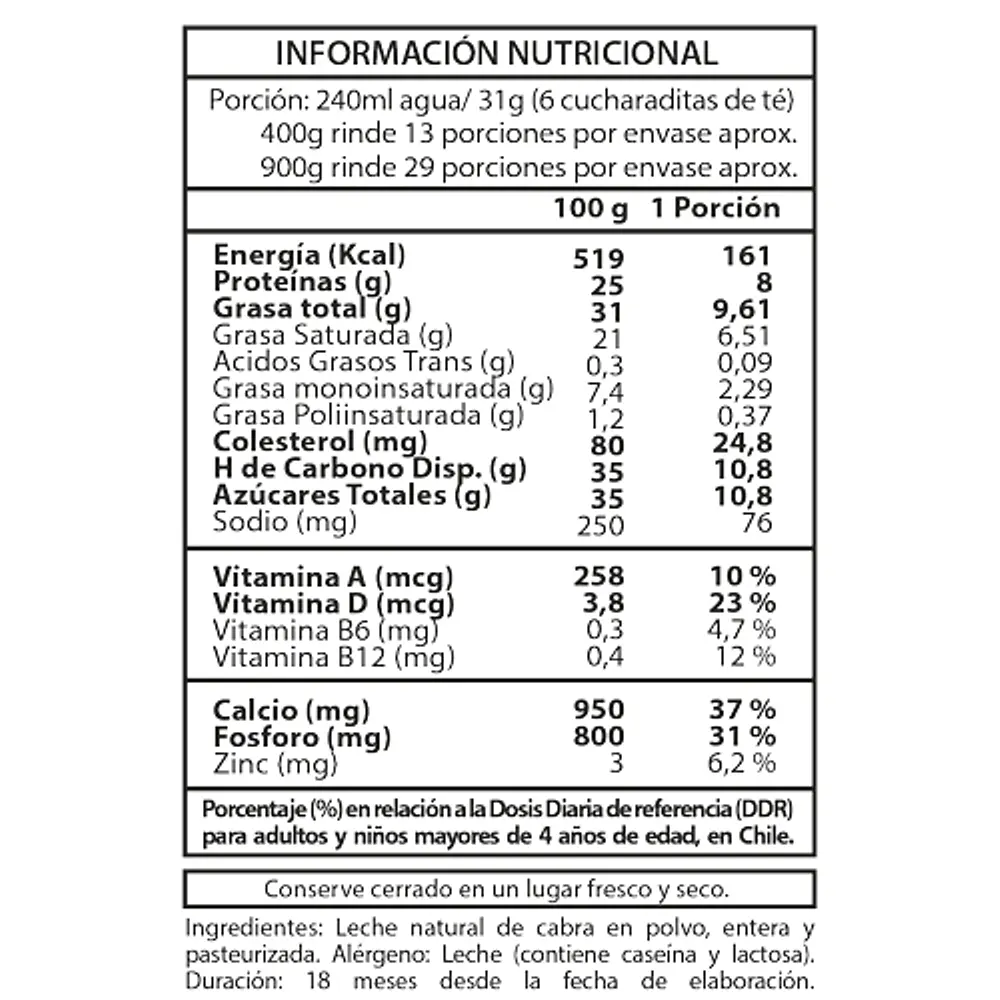 Leche Entera | 400 grs