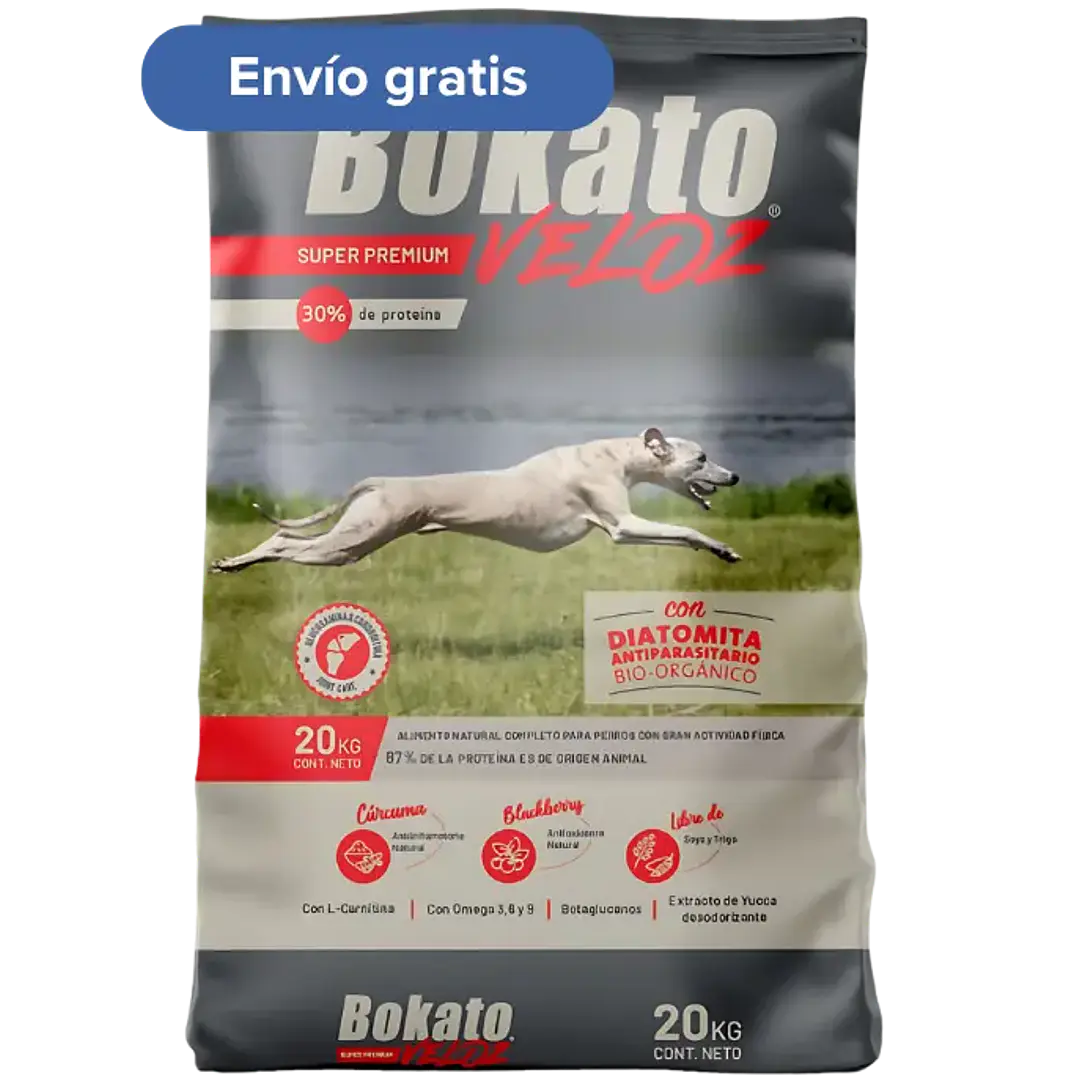Bokato Veloz 20kg – Súper Premium 30% Proteína Perros Activos 1