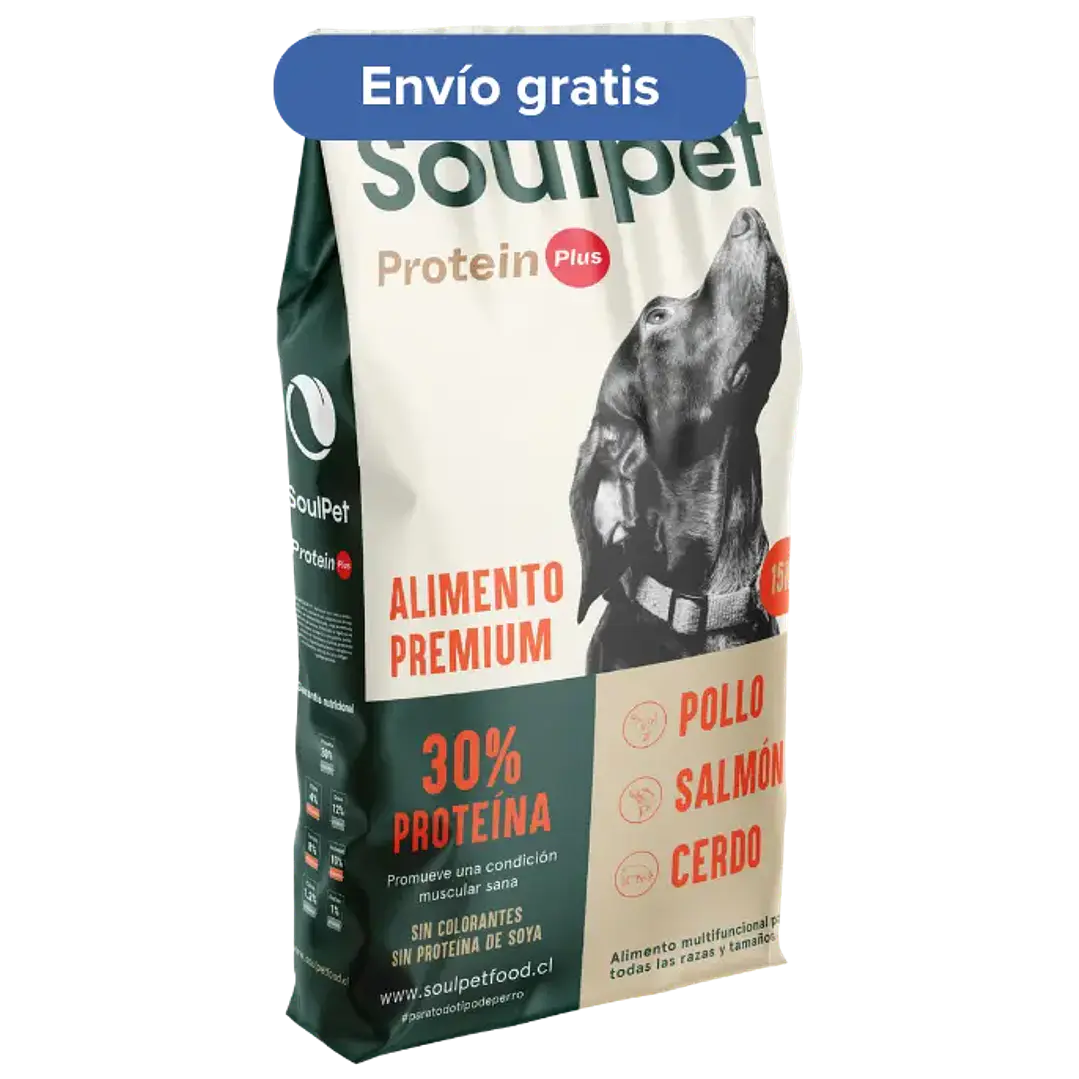 Soulpet Protein Plus 15kg – Proteína Pollo, Salmón y Cerdo 1