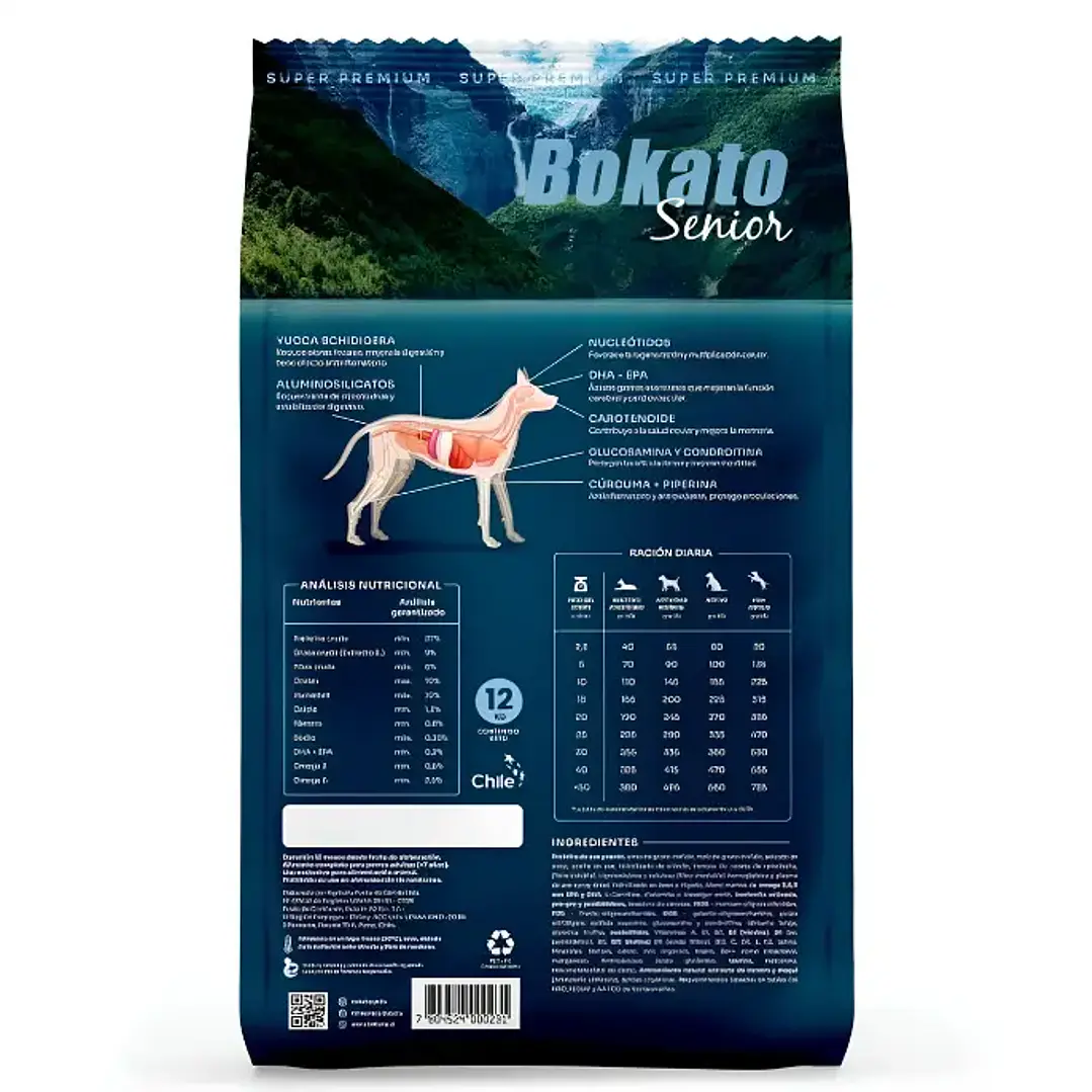 Bokato Senior 12kg - Alimento Súper Premium Para Perros Senior 2
