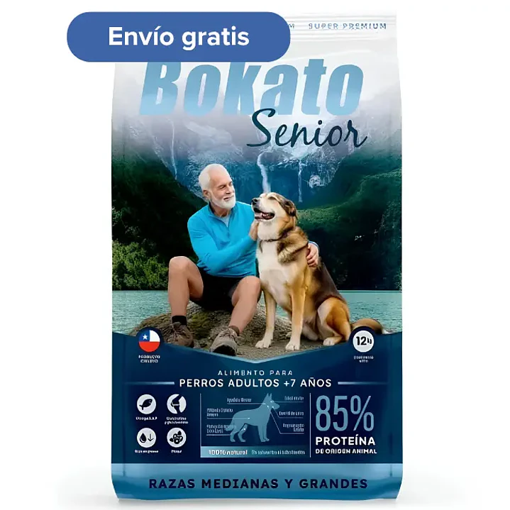 Bokato Senior 12kg - Alimento Súper Premium Para Perros Senior 1