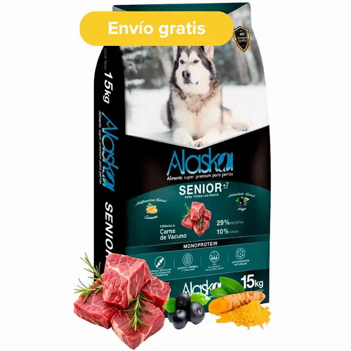 Alaska Senior 15kg – Alimento Súper Premium Perros Adultos 1