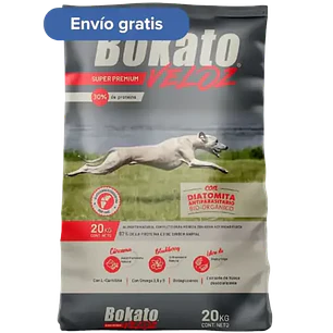 Bokato Veloz 20kg – Súper Premium 30% Proteína Perros Activos