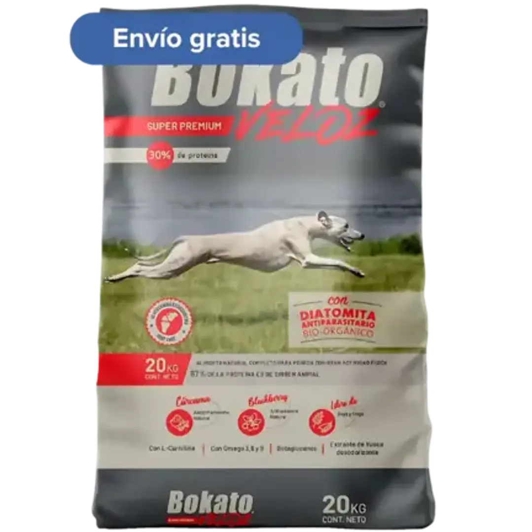 Bokato Veloz 20kg – Súper Premium 30% Proteína Perros Activos 1