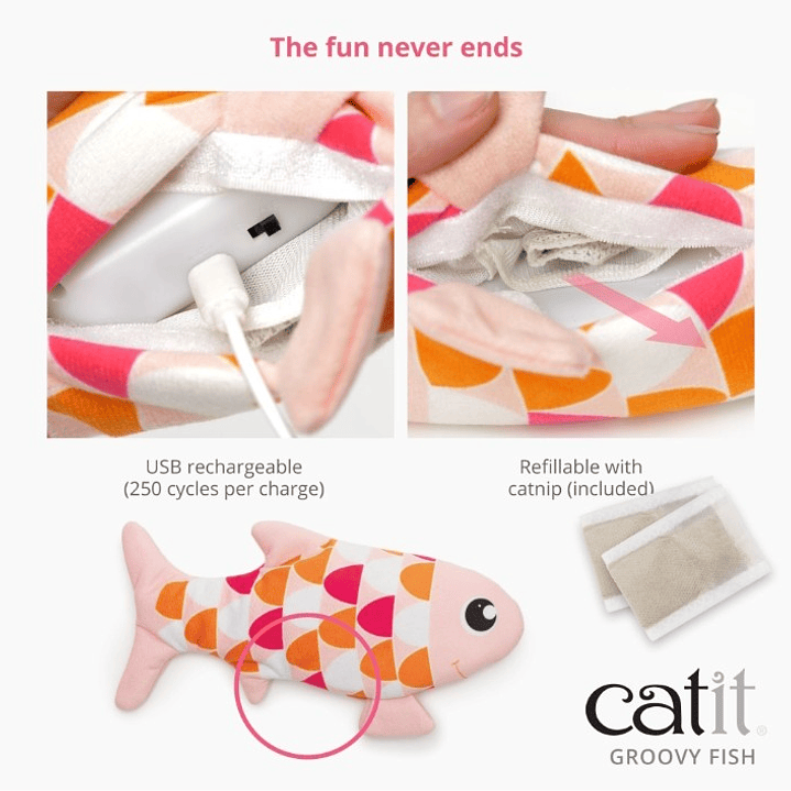 Juguete pez con movimiento Groovy Fish Catit 4