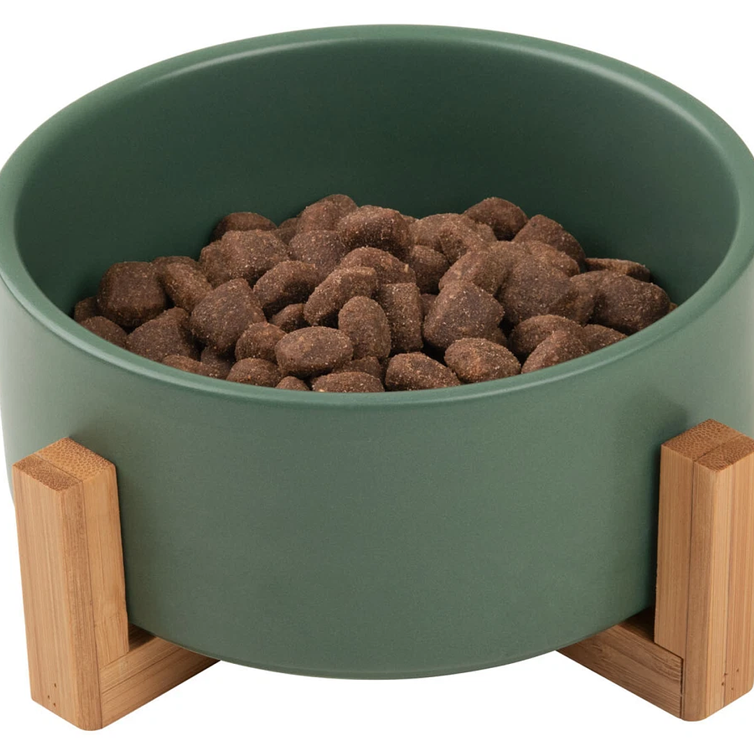 Pocillo de cerámica con base de bamú marca Zoofari 2